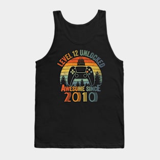 Level 12 Unlocked Video Gamer 12 Years Old 12 Birthday Tank Top